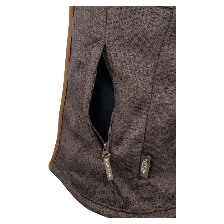 Melange Fleece Bodywarmer Bruin Gemêleerd