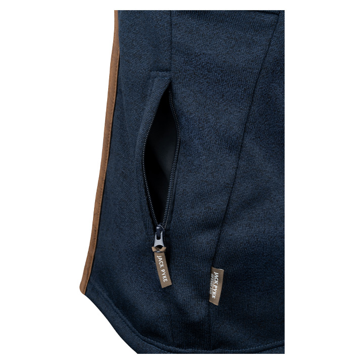 melange-fleece-gilet-navy-fleck