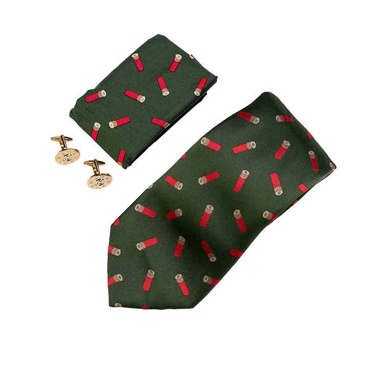 Geschenkset Stropdas, Zakdoek en Manchetknopen Patroon