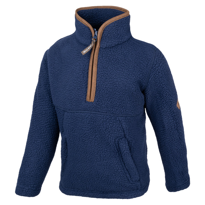 Junior Sherpa Fleecetrui Halve Rits Marineblauw