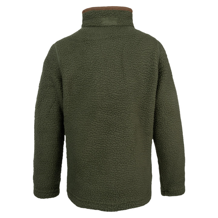 Junior Sherpa Fleecetrui Halve Rits Olijf