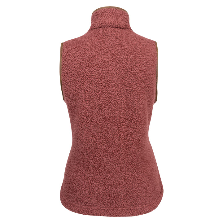 Dames Sherpa Fleece Bodywarmer Koperbruin