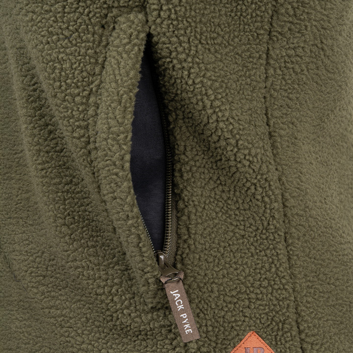 Dames Sherpa Fleece Bodywarmer Olijf