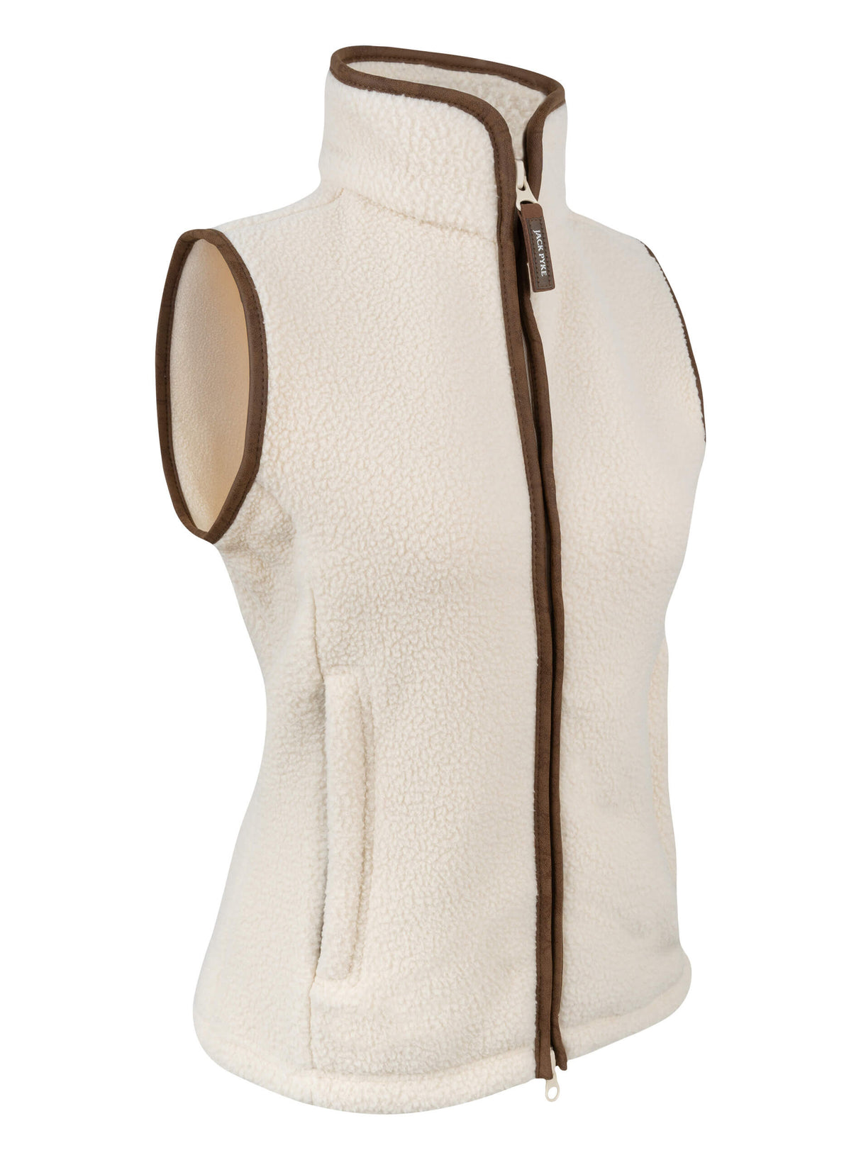 Dames Sherpa Fleece Bodywarmer Koperbruin