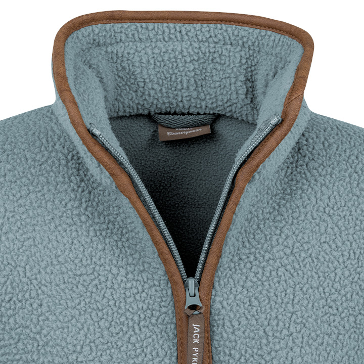 ladies-half-zip-sherpa-fleece-pullover-ice-blue