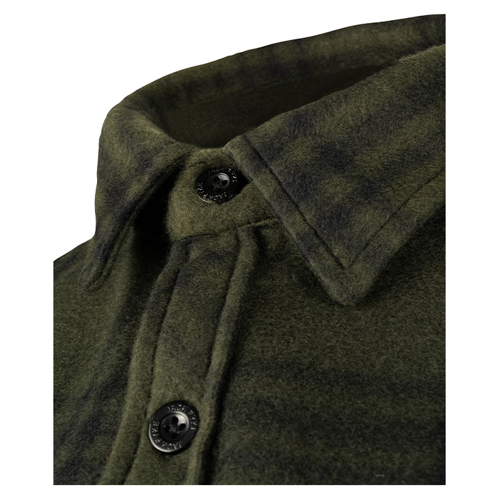 Polar Fleece Overhemd Groen Geruit