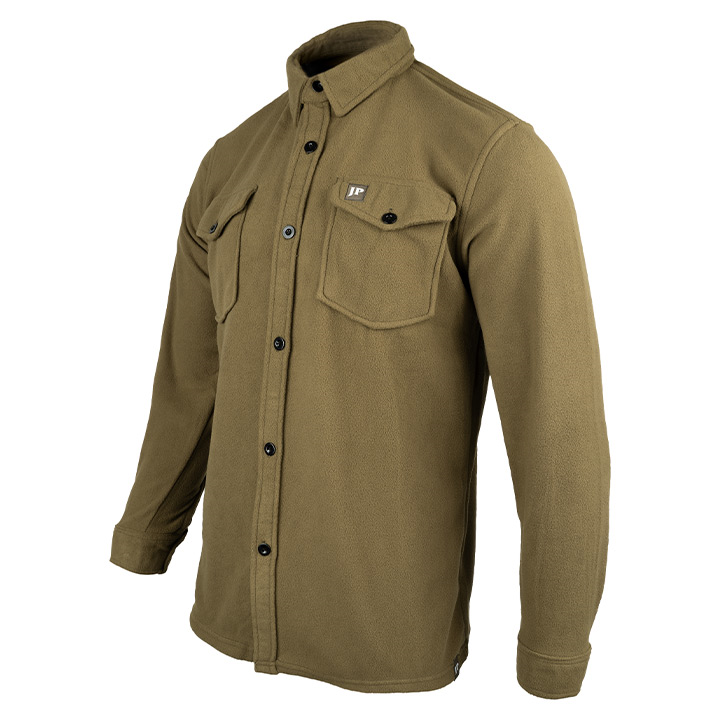 Polar Fleece Overhemd Donker Mosterd
