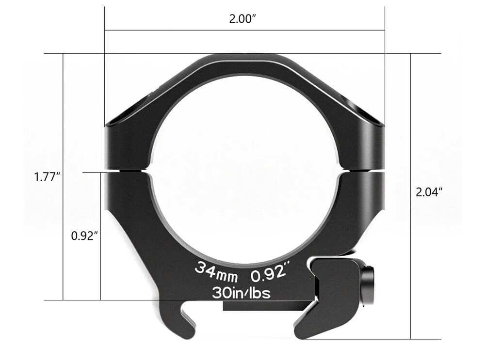 Mount Arken Halo Ti 34 mm Low Weaver/Picatinny