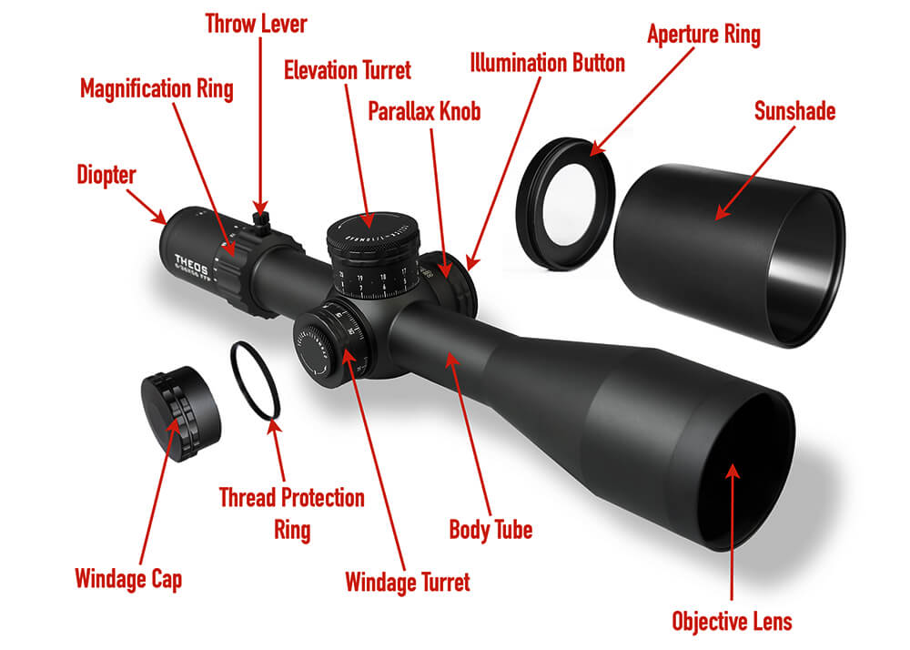 Element Optics Theos 6-36x56 APR-2D MRAD Riflescope - Black
