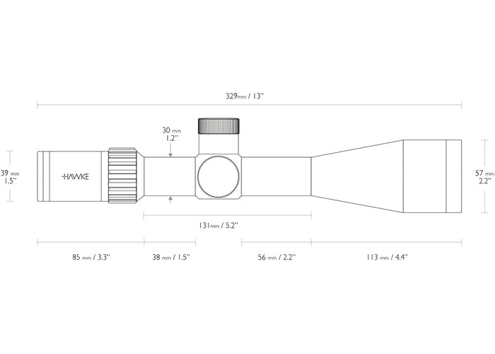 Hawke Airmax 30 SF Compact 6-24x50 AMX IR Riflescope
