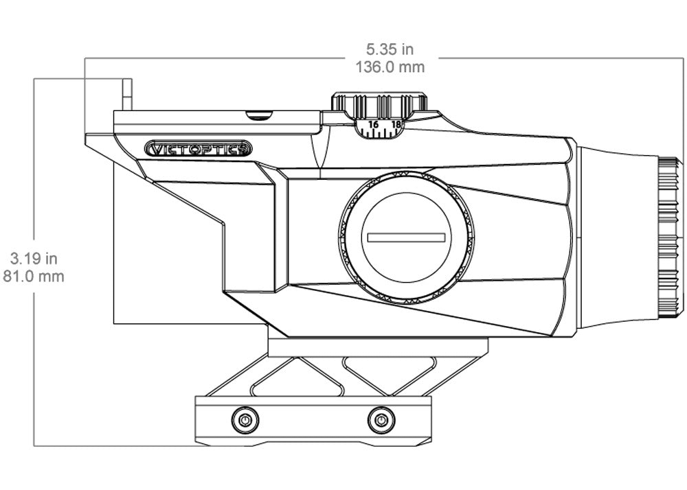 VictOptics C1 4x32 Etched Glass Prism Scope