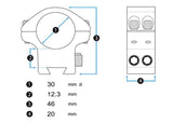 Montage Element Optics XT Mounts 30 mm Medium Dovetail (2)