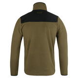 Snap Neck Fleecetrui Donker Mosterd