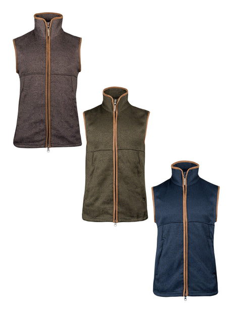 Melange Fleece Bodywarmer Marineblauw Gemêleerd