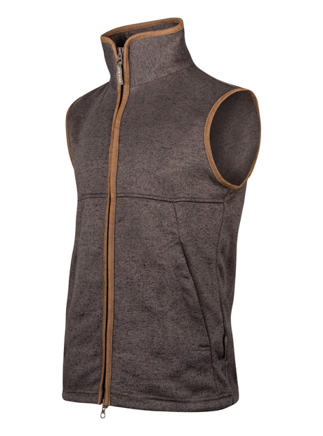 Melange Fleece Bodywarmer Marineblauw Gemêleerd