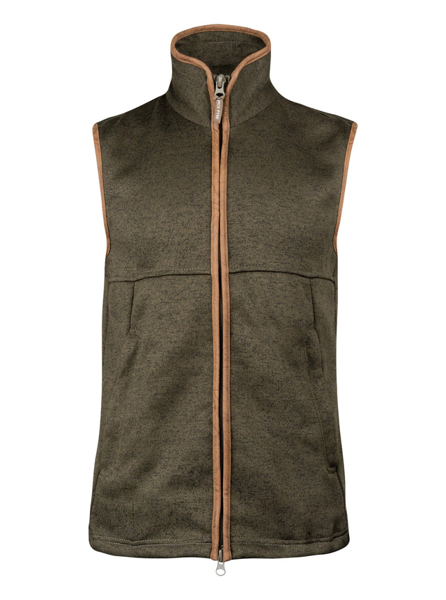Melange Fleece Bodywarmer Donkerolijf Gemêleerd