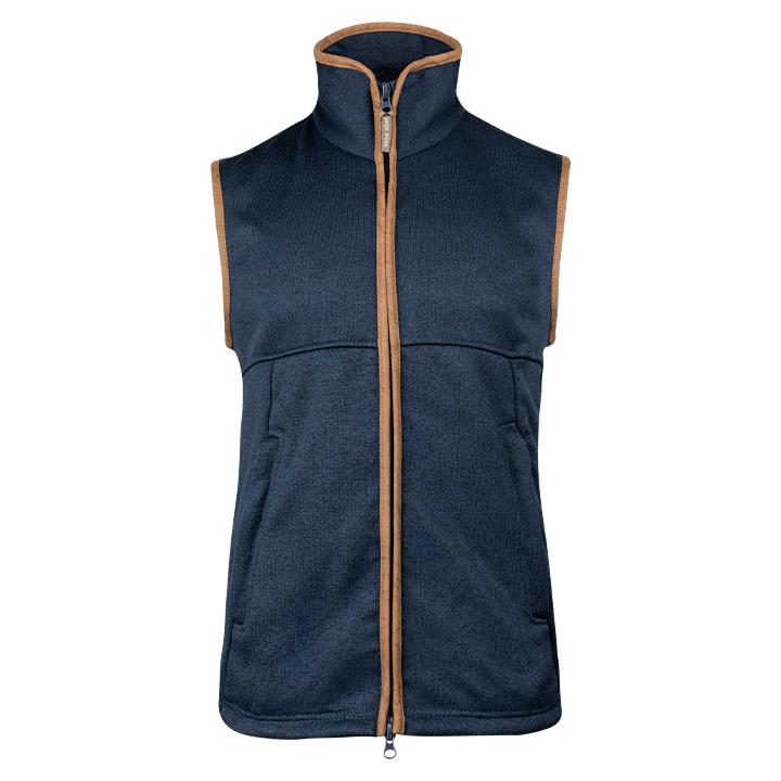Melange Fleece Bodywarmer Marineblauw Gemêleerd