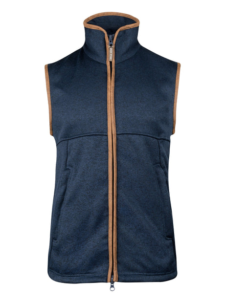 Melange Fleece Bodywarmer Marineblauw Gemêleerd