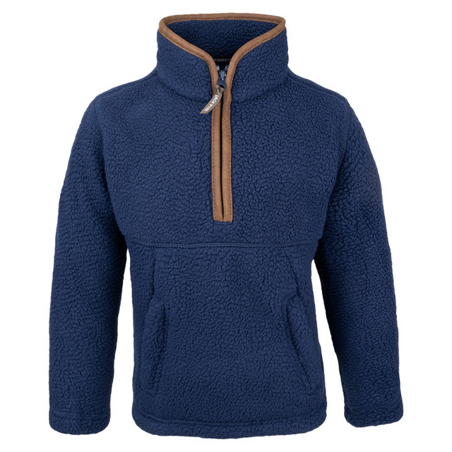 Junior Sherpa Fleecetrui Halve Rits Marineblauw
