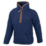 Junior Sherpa Fleecetrui Halve Rits Marineblauw