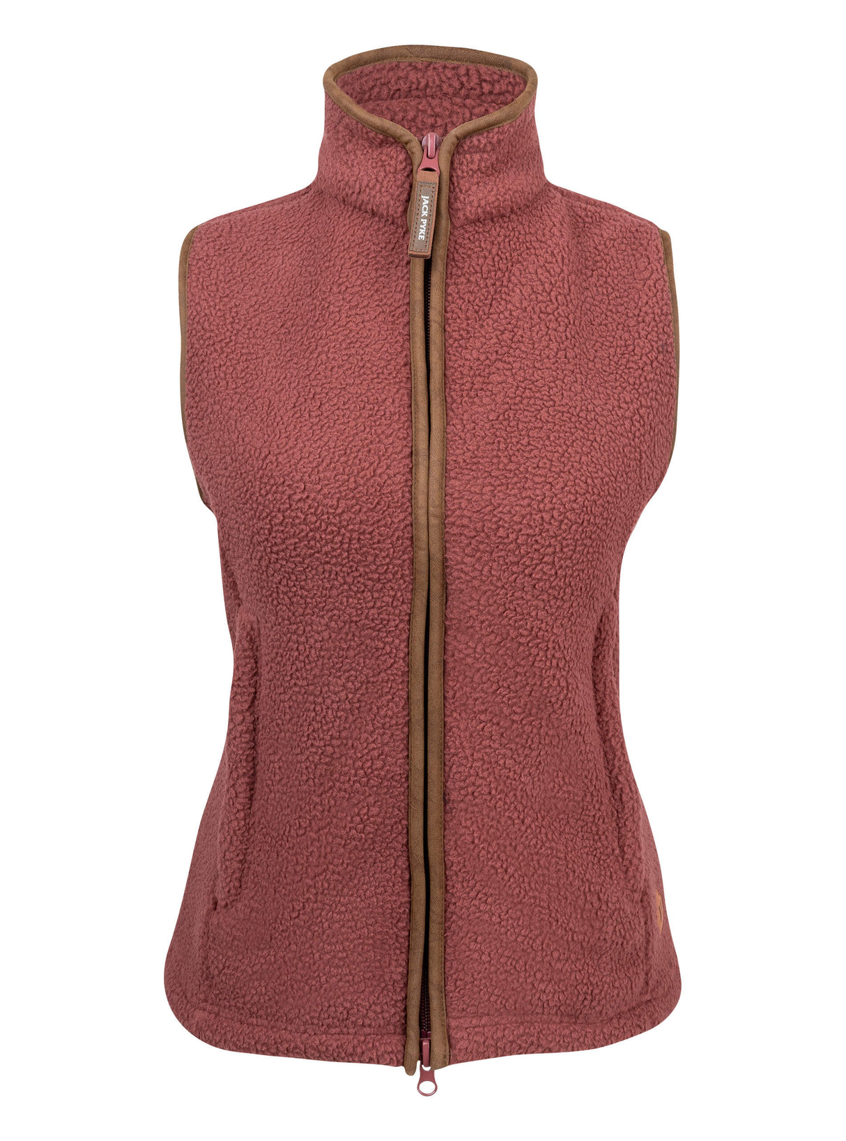 Dames Sherpa Fleece Bodywarmer Koperbruin
