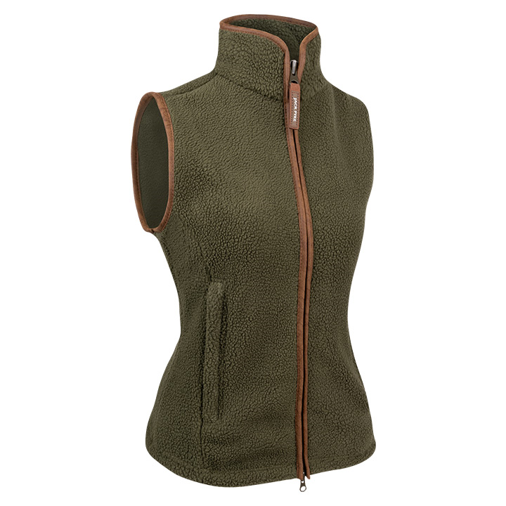 Dames Sherpa Fleece Bodywarmer Olijf