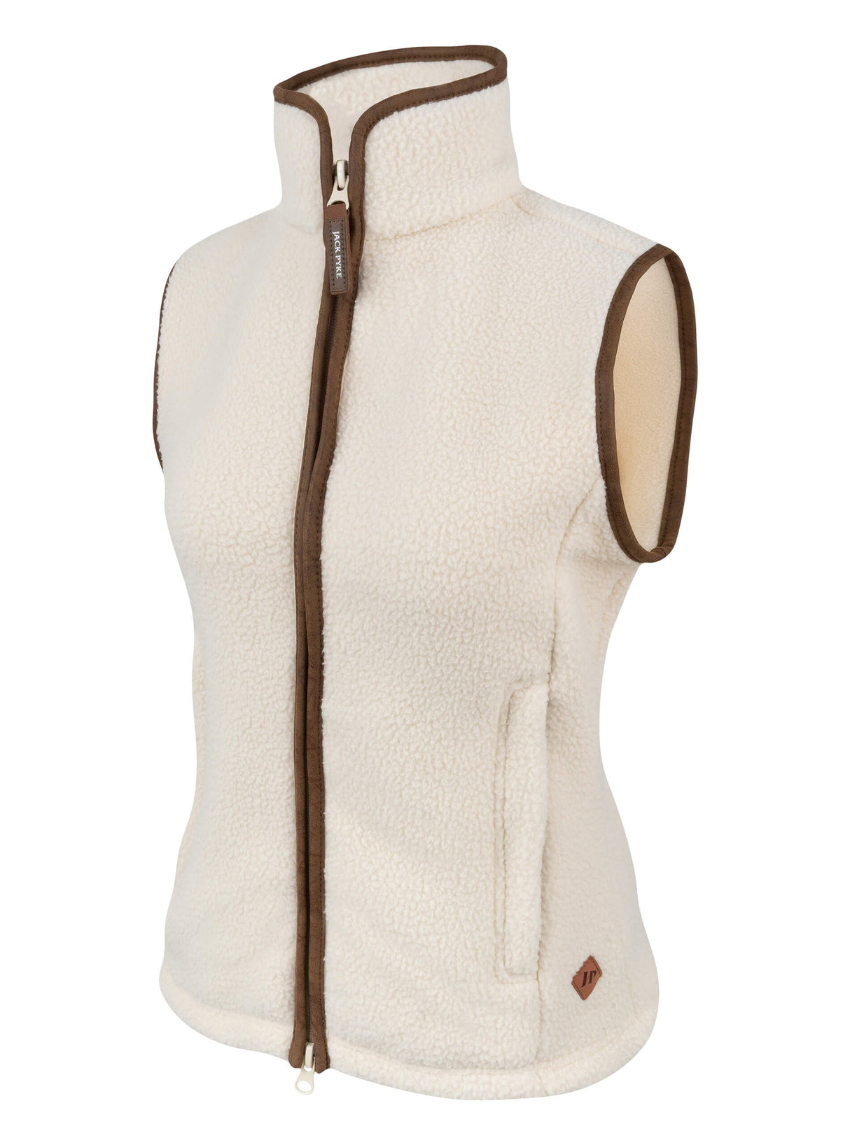 Dames Sherpa Fleece Bodywarmer Koperbruin