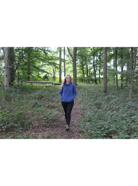 Dames Fleece Hoodie Denim