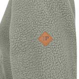 Dames Sherpa Fleecetrui Halve Rits Salie