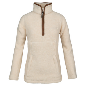 Dames Sherpa Fleecetrui Halve Rits Sail
