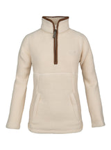 Dames Sherpa Fleecetrui Halve Rits Sail
