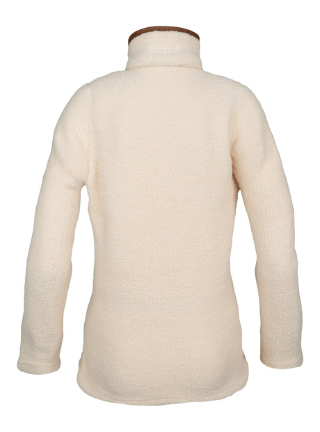 Dames Sherpa Fleecetrui Halve Rits Sail