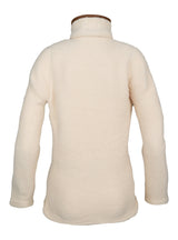 Dames Sherpa Fleecetrui Halve Rits Shiitake