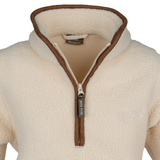 Dames Sherpa Fleecetrui Halve Rits Sail