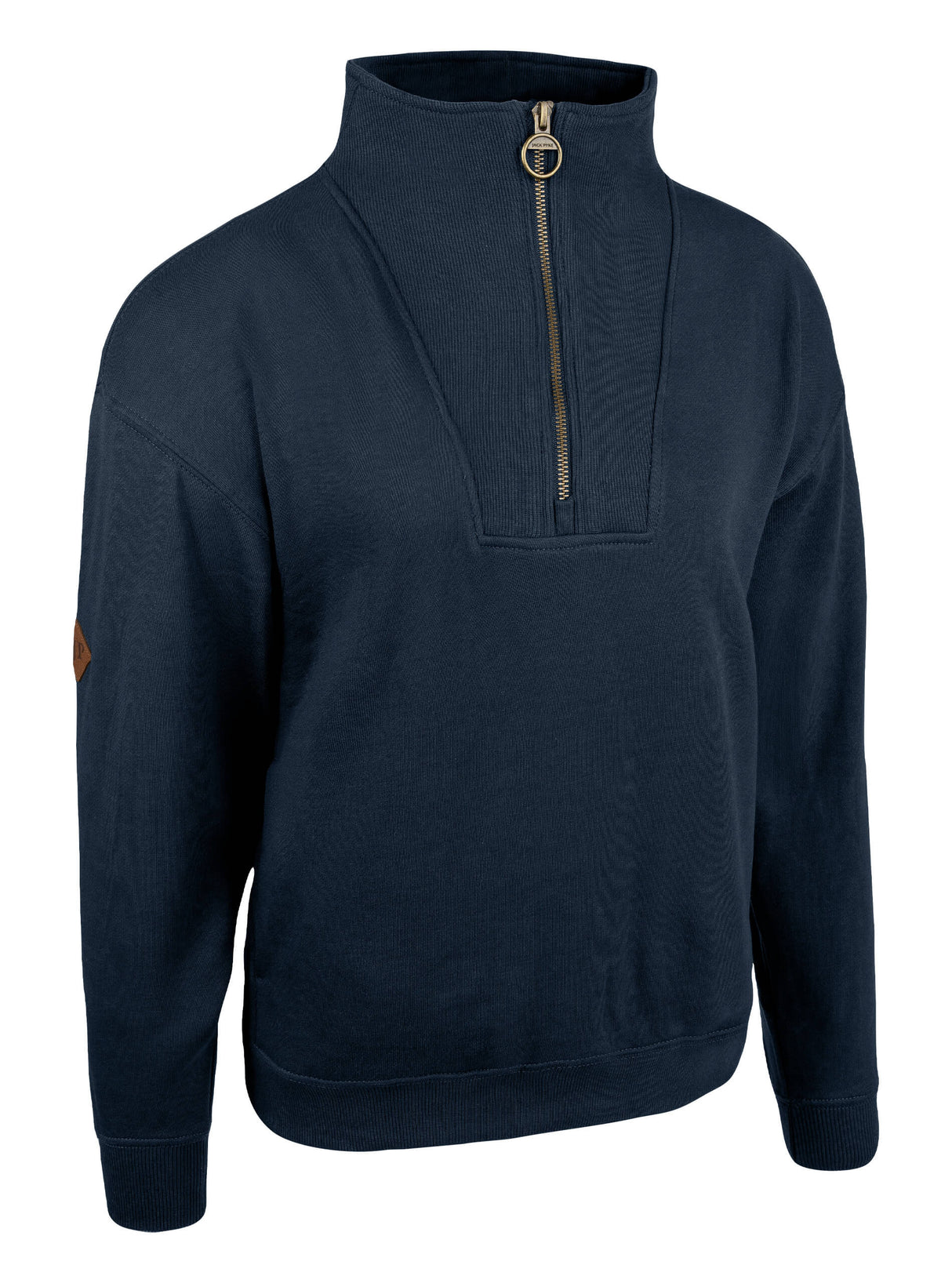 Dames Sweater Halve Rits Marineblauw