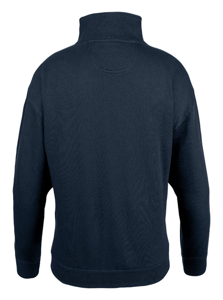 Dames Sweater Halve Rits Marineblauw