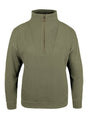 Dames Sweater Halve Rits Salie