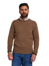 Ashcombe Trui Ronde Hals 100% Lamswol Marineblauw