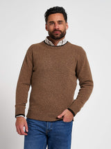 Ashcombe Trui Ronde Hals 100% Lamswol Marineblauw