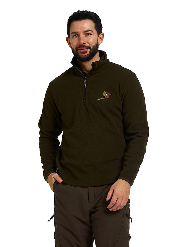 Fleecetrui met Fazantmotief