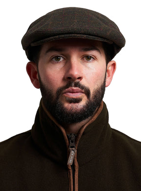 Flat Cap Wolmix Donkerolijf