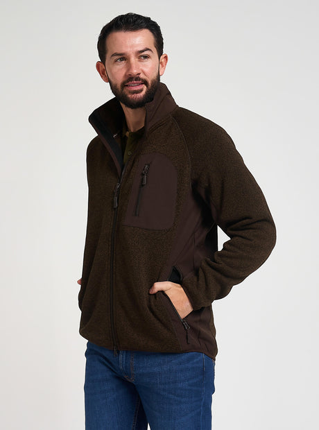 Weardale Gebreide Jas Bruin