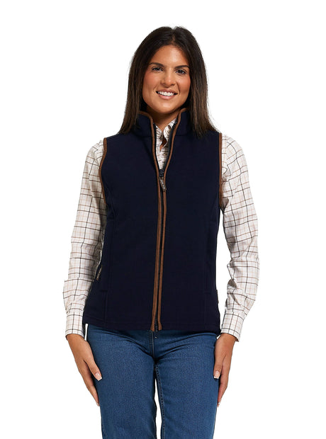 Dames Countryman Fleece Bodywarmer Marineblauw