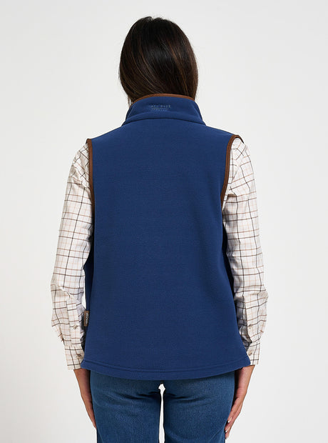 Dames Countryman Fleece Bodywarmer Denim