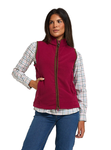 Dames Countryman Fleece Bodywarmer Roselle