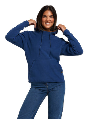 Dames Fleece Hoodie Denim