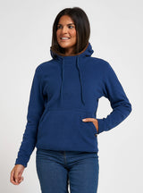 Dames Fleece Hoodie Denim
