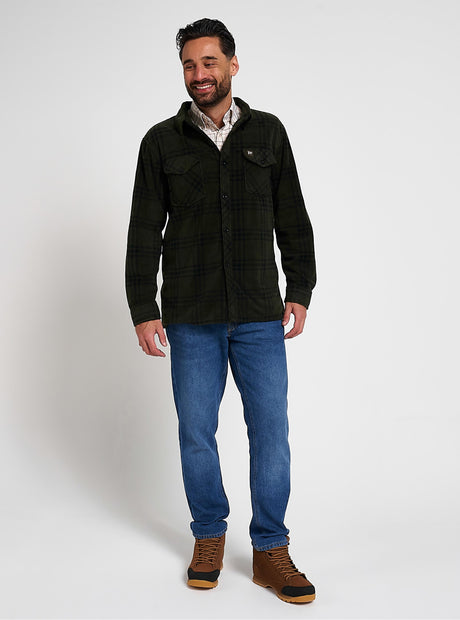 Polar Fleece Overhemd Groen Geruit