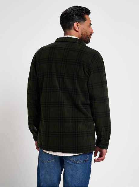 Polar Fleece Overhemd Groen Geruit
