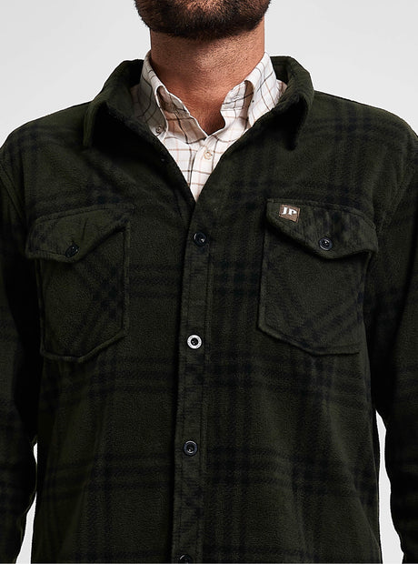 Polar Fleece Overhemd Groen Geruit